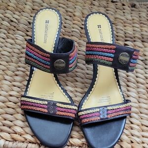 Naturalizer Black and Red Sandals with Casual Elegance
